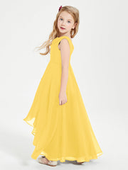 Abiti Da Damigella Junior Asimmetrici Moderni con Scollo A Cappuccio Calendula