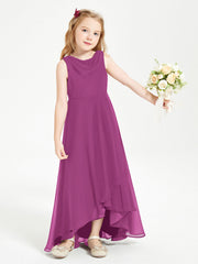 Abiti Da Damigella Junior Asimmetrici Moderni con Scollo A Cappuccio Orchidea