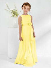 Abiti Damigella Junior Con Scollo Bateau E Volant Limone