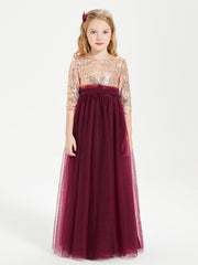 Abiti Damigella Junior Glamour Top Con Paillettes Borgogna