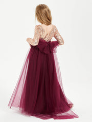 Abiti Damigella Junior Glamour Top Con Paillettes Borgogna