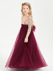 Abiti Damigella Junior Glamour Top Con Paillettes Borgogna