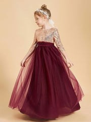 Abiti Damigella Junior Glamour Top Con Paillettes Borgogna