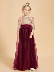 Abiti Damigella Junior Glamour Top Con Paillettes Borgogna