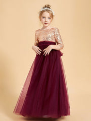 Abiti Damigella Junior Glamour Top Con Paillettes Borgogna