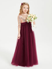Abiti Damigella Junior Glamour Top Con Paillettes Borgogna