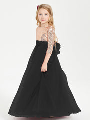 Abiti Damigella Junior Glamour Top Con Paillettes Nero