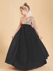Abiti Damigella Junior Glamour Top Con Paillettes Nero