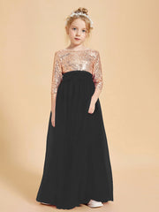 Abiti Damigella Junior Glamour Top Con Paillettes Nero