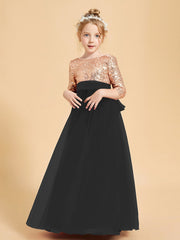 Abiti Damigella Junior Glamour Top Con Paillettes Nero