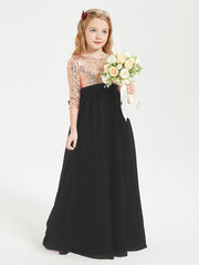 Abiti Damigella Junior Glamour Top Con Paillettes Nero