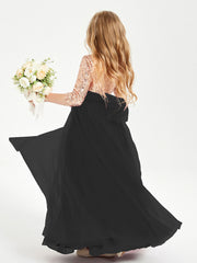 Abiti Damigella Junior Glamour Top Con Paillettes Nero