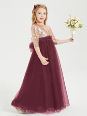 Abiti Damigella Junior Glamour Top Con Paillettes Cabernet