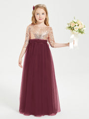 Abiti Damigella Junior Glamour Top Con Paillettes Cabernet