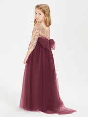 Abiti Damigella Junior Glamour Top Con Paillettes Cabernet