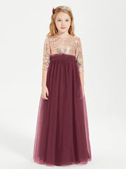 Abiti Damigella Junior Glamour Top Con Paillettes Cabernet