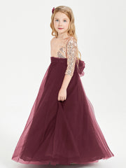 Abiti Damigella Junior Glamour Top Con Paillettes Cabernet