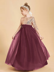 Abiti Damigella Junior Glamour Top Con Paillettes Cabernet