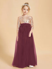 Abiti Damigella Junior Glamour Top Con Paillettes Cabernet