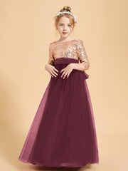 Abiti Damigella Junior Glamour Top Con Paillettes Cabernet