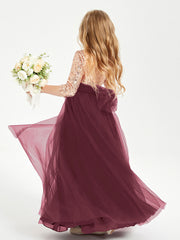 Abiti Damigella Junior Glamour Top Con Paillettes Cabernet