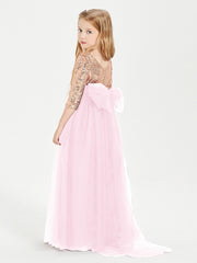 Abiti Damigella Junior Glamour Top Con Paillettes Rosa Bonbon