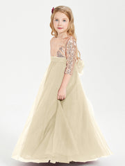 Abiti Damigella Junior Glamour Top Con Paillettes Champagne