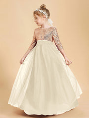 Abiti Damigella Junior Glamour Top Con Paillettes Champagne