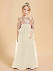 Abiti Damigella Junior Glamour Top Con Paillettes Champagne