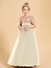 Abiti Damigella Junior Glamour Top Con Paillettes Champagne