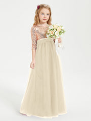 Abiti Damigella Junior Glamour Top Con Paillettes Champagne