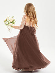 Abiti Damigella Junior Glamour Top Con Paillettes Cioccolato