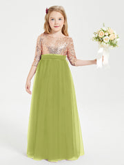 Abiti Damigella Junior Glamour Top Con Paillettes Trifoglio