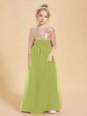 Abiti Damigella Junior Glamour Top Con Paillettes Trifoglio