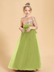 Abiti Damigella Junior Glamour Top Con Paillettes Trifoglio