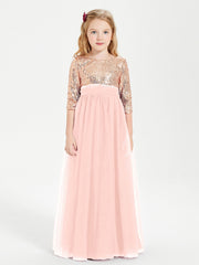 Abiti Damigella Junior Glamour Top Con Paillettes Corallo