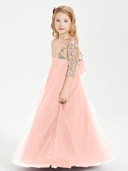 Abiti Damigella Junior Glamour Top Con Paillettes Corallo