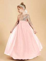 Abiti Damigella Junior Glamour Top Con Paillettes Corallo
