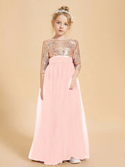 Abiti Damigella Junior Glamour Top Con Paillettes Corallo