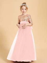 Abiti Damigella Junior Glamour Top Con Paillettes Corallo