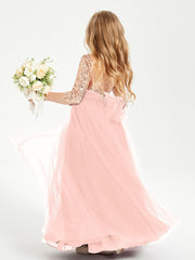 Abiti Damigella Junior Glamour Top Con Paillettes Corallo