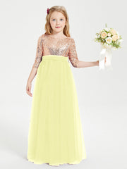 Abiti Damigella Junior Glamour Top Con Paillettes Narciso