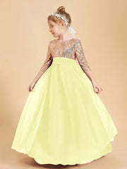 Abiti Damigella Junior Glamour Top Con Paillettes Narciso