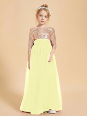 Abiti Damigella Junior Glamour Top Con Paillettes Narciso