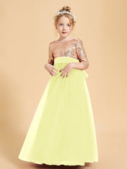 Abiti Damigella Junior Glamour Top Con Paillettes Narciso