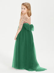 Abiti Damigella Junior Glamour Top Con Paillettes Verde Scuro