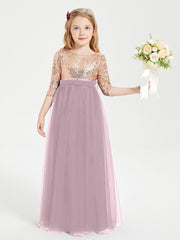 Abiti Damigella Junior Glamour Top Con Paillettes Crepuscolo