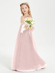 Abiti Damigella Junior Glamour Top Con Paillettes Rosa Polvere