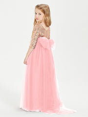 Abiti Damigella Junior Glamour Top Con Paillettes Fenicottero