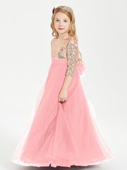 Abiti Damigella Junior Glamour Top Con Paillettes Fenicottero